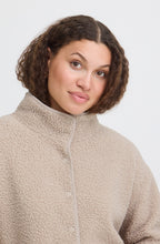 Beige Oversized Teddy Coat