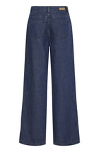 Blue Denim Wide Leg Jeans