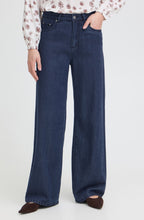 Blue Denim Wide Leg Jeans