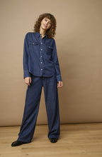 Blue Denim Wide Leg Jeans