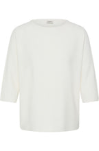 Whisper White Textured Striped Jumper