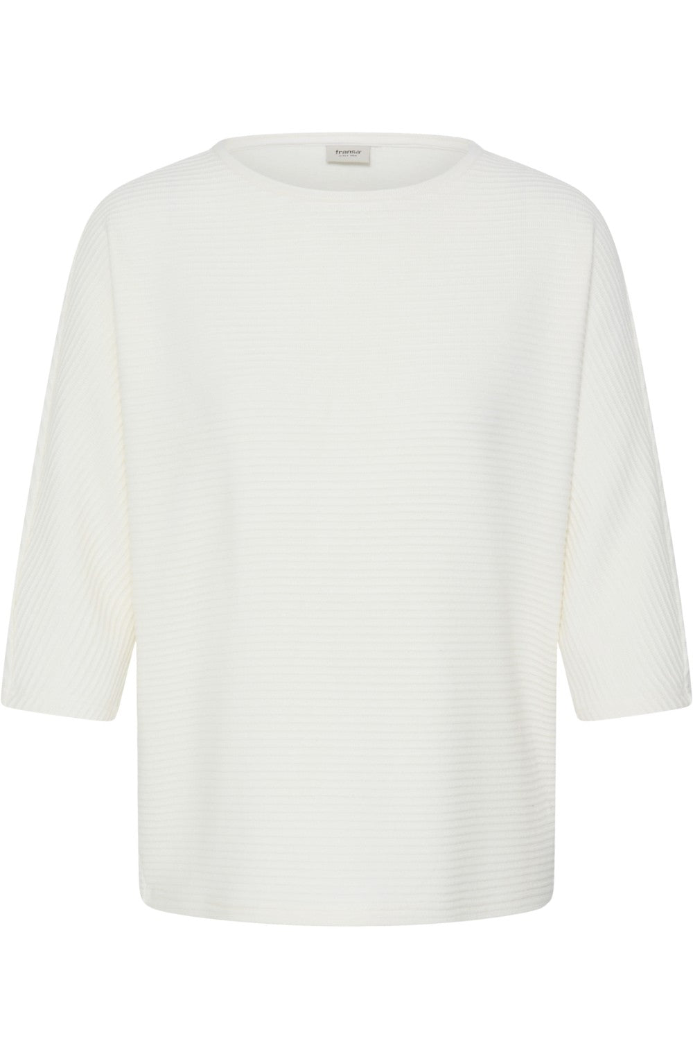 Whisper White Textured Striped Jumper