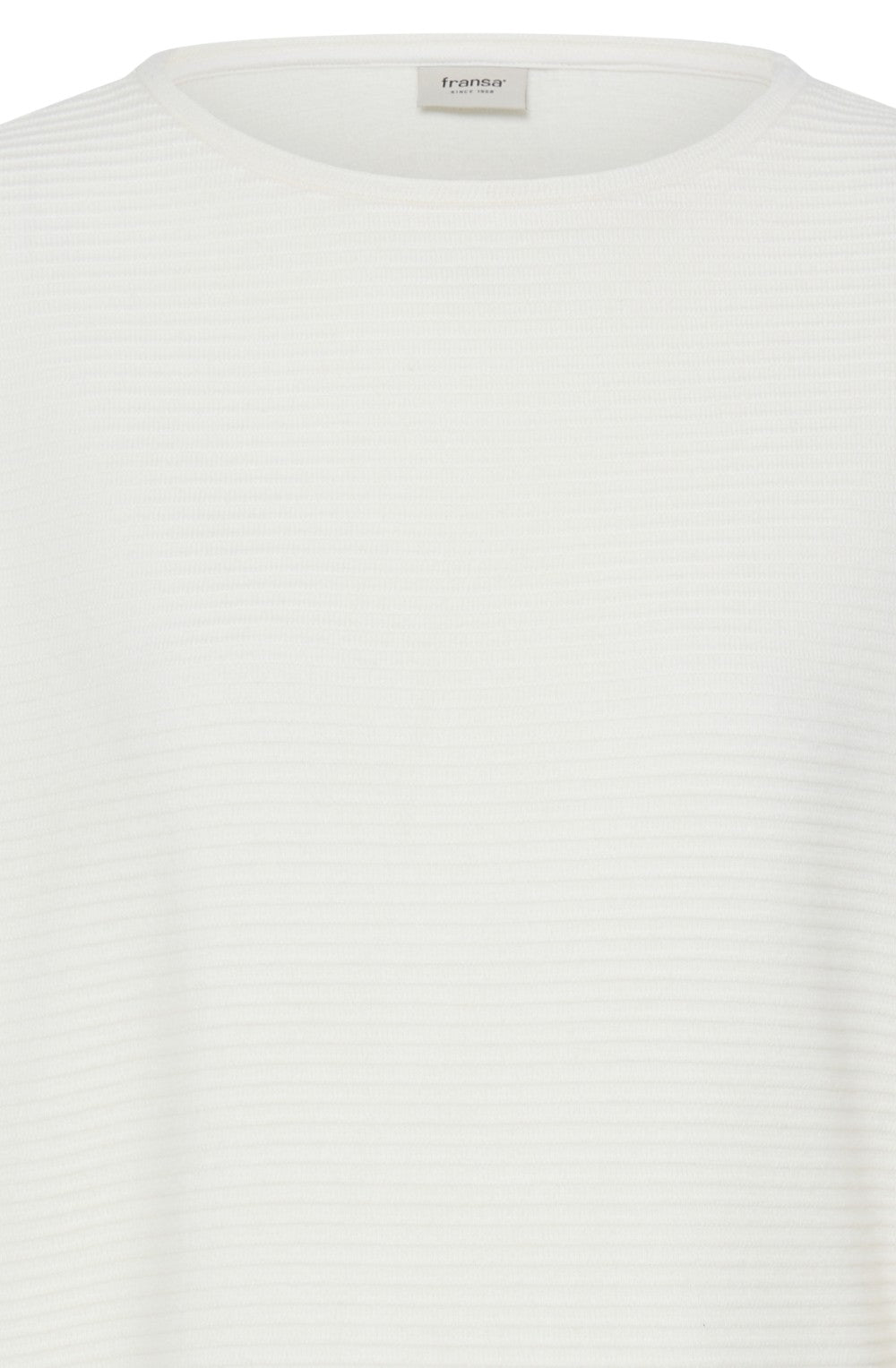Whisper White Textured Striped Jumper