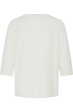 Whisper White Textured Striped Jumper