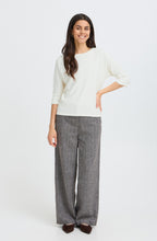 Whisper White Textured Striped Jumper