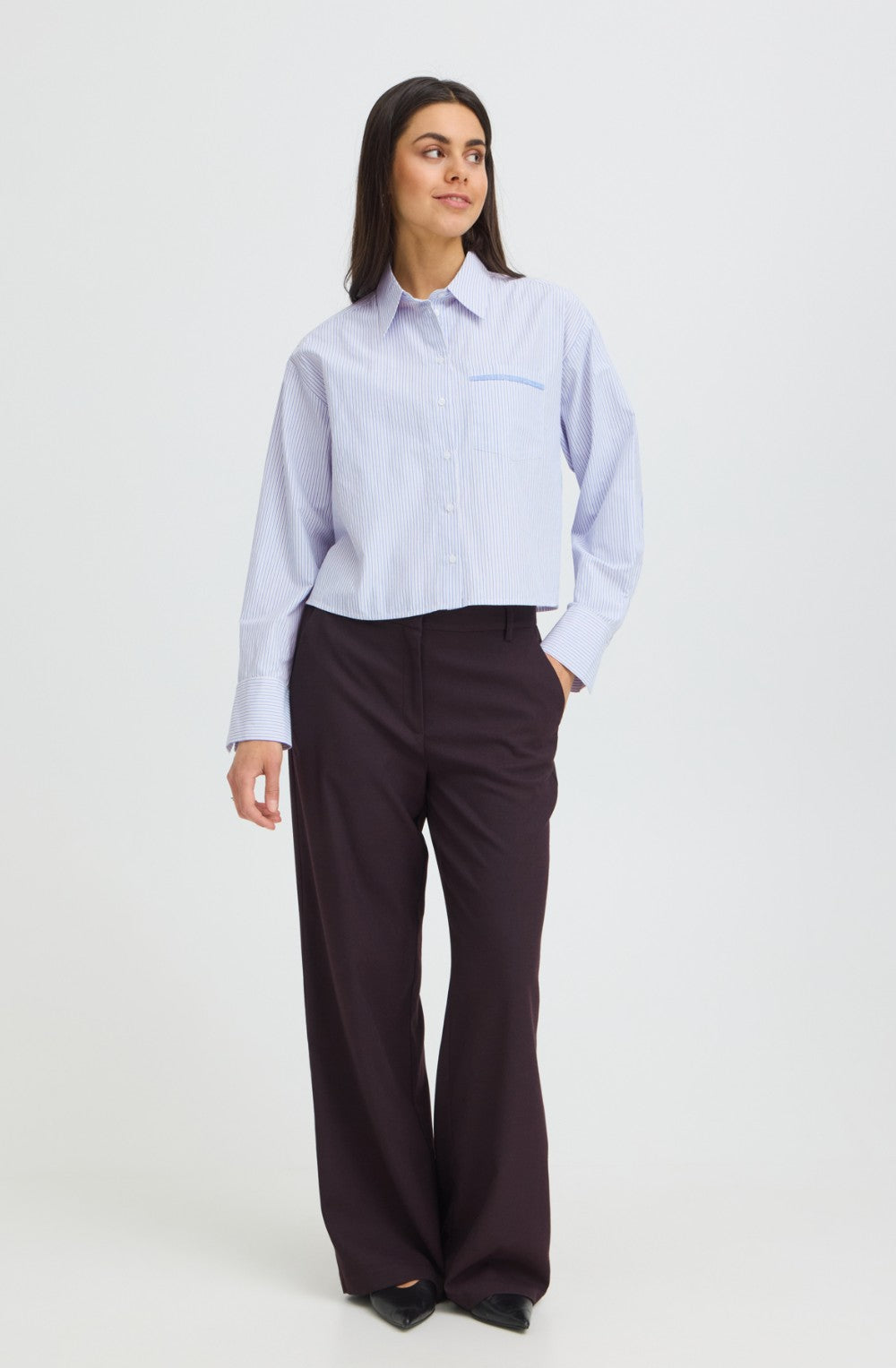 Blue Striped Boxy Shirt