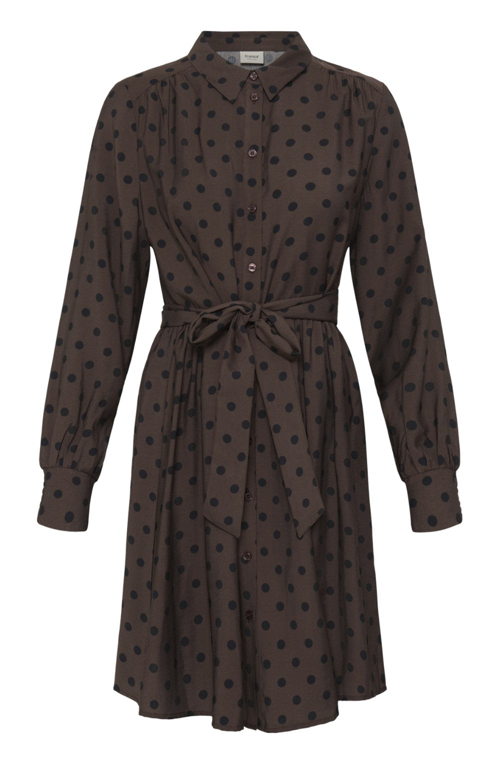 Hot Fudge Spot Print Shirt Dress