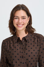 Hot Fudge Spot Print Shirt Dress