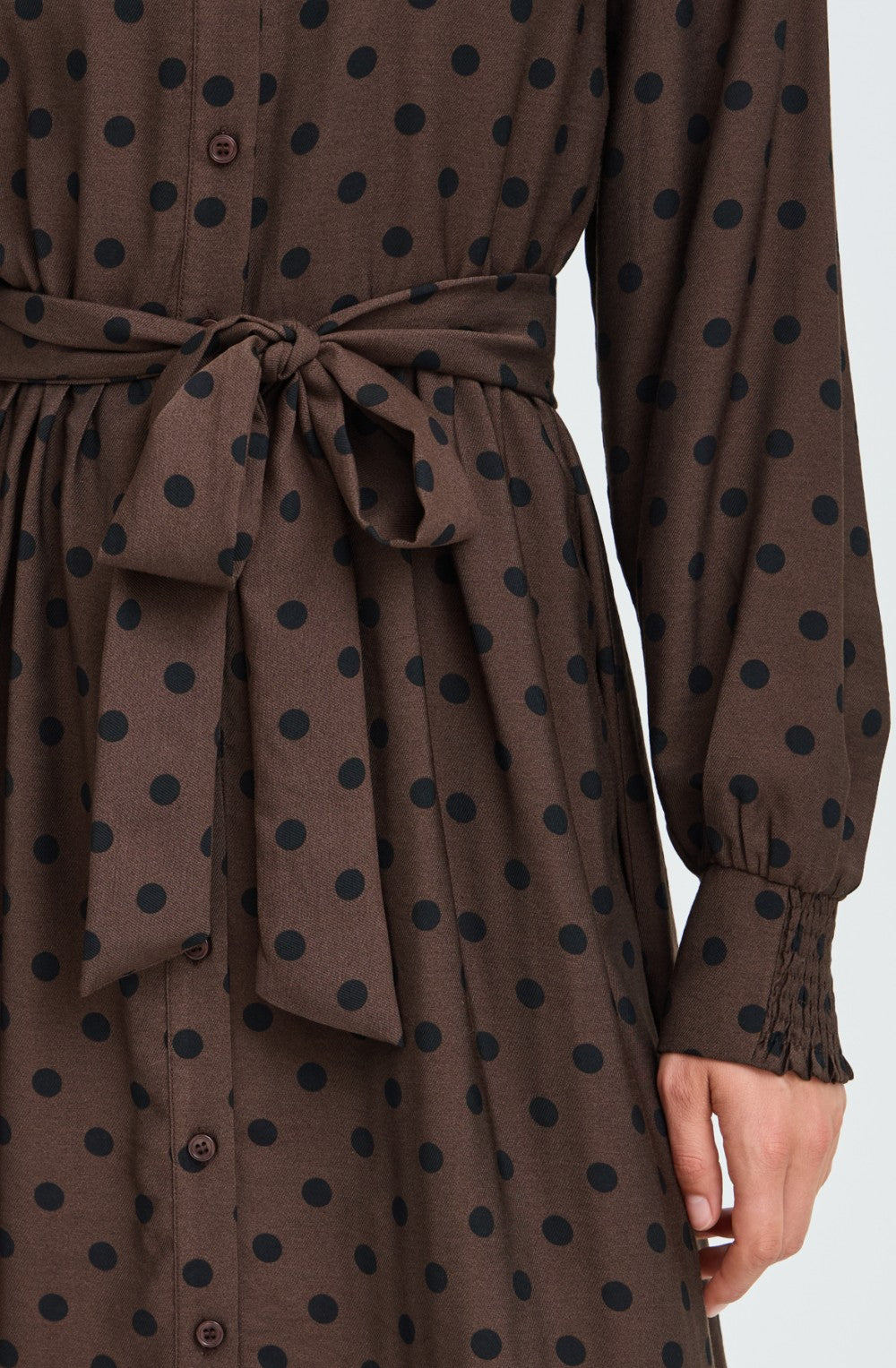 Hot Fudge Spot Print Shirt Dress