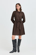 Hot Fudge Spot Print Shirt Dress