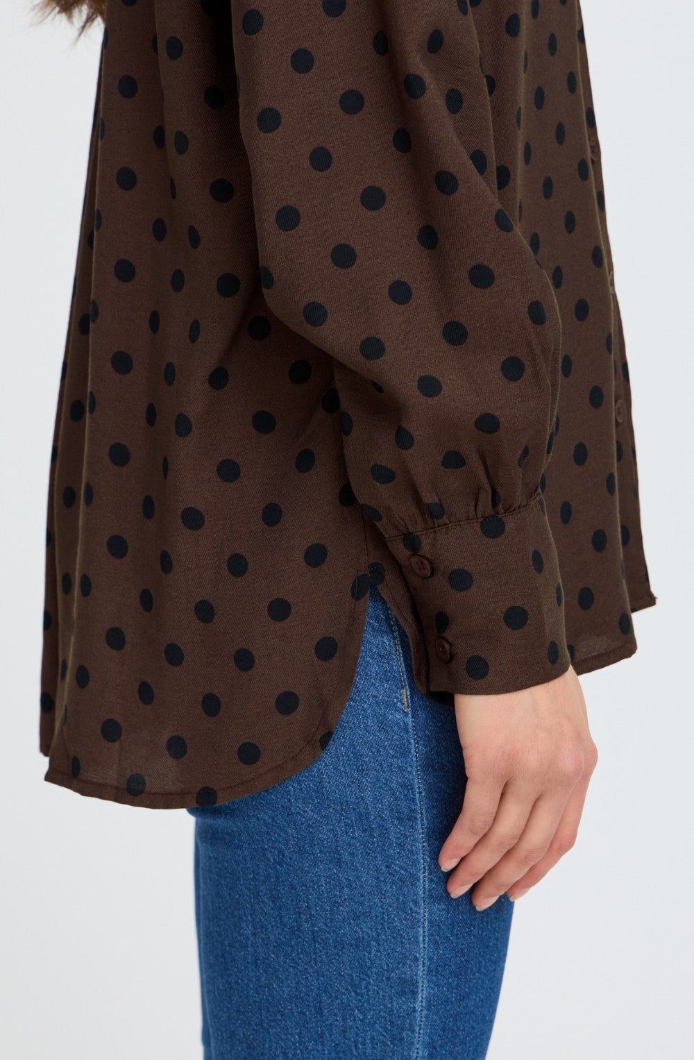 Hot Fudge Spot Print Blouse