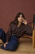 Hot Fudge Spot Print Blouse