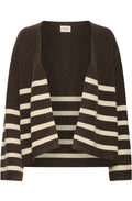 Hot Fudge Striped Open Cardigan