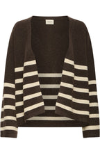 Hot Fudge Striped Open Cardigan