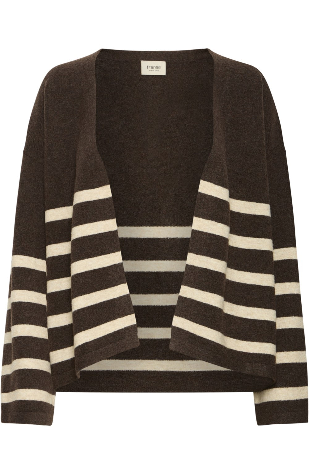 Hot Fudge Striped Open Cardigan
