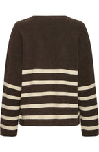Hot Fudge Striped Open Cardigan