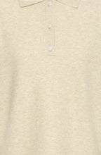 Oatmeal Melange Polo Style Jumper