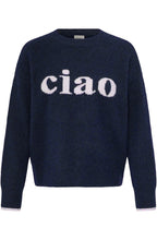 Salute Blue Ciau Motif Jumper