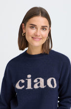 Salute Blue Ciau Motif Jumper