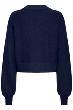 Salute Blue High Neck Knit Jumper