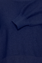 Salute Blue High Neck Knit Jumper
