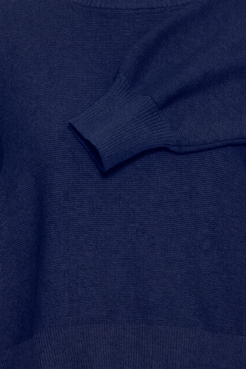 Salute Blue High Neck Knit Jumper