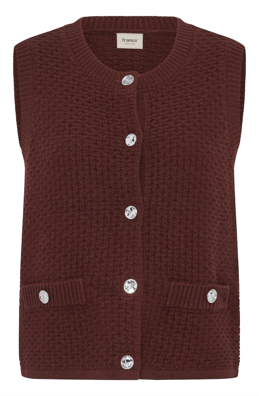 Hot Fudge Waffle Knit Waistcoat