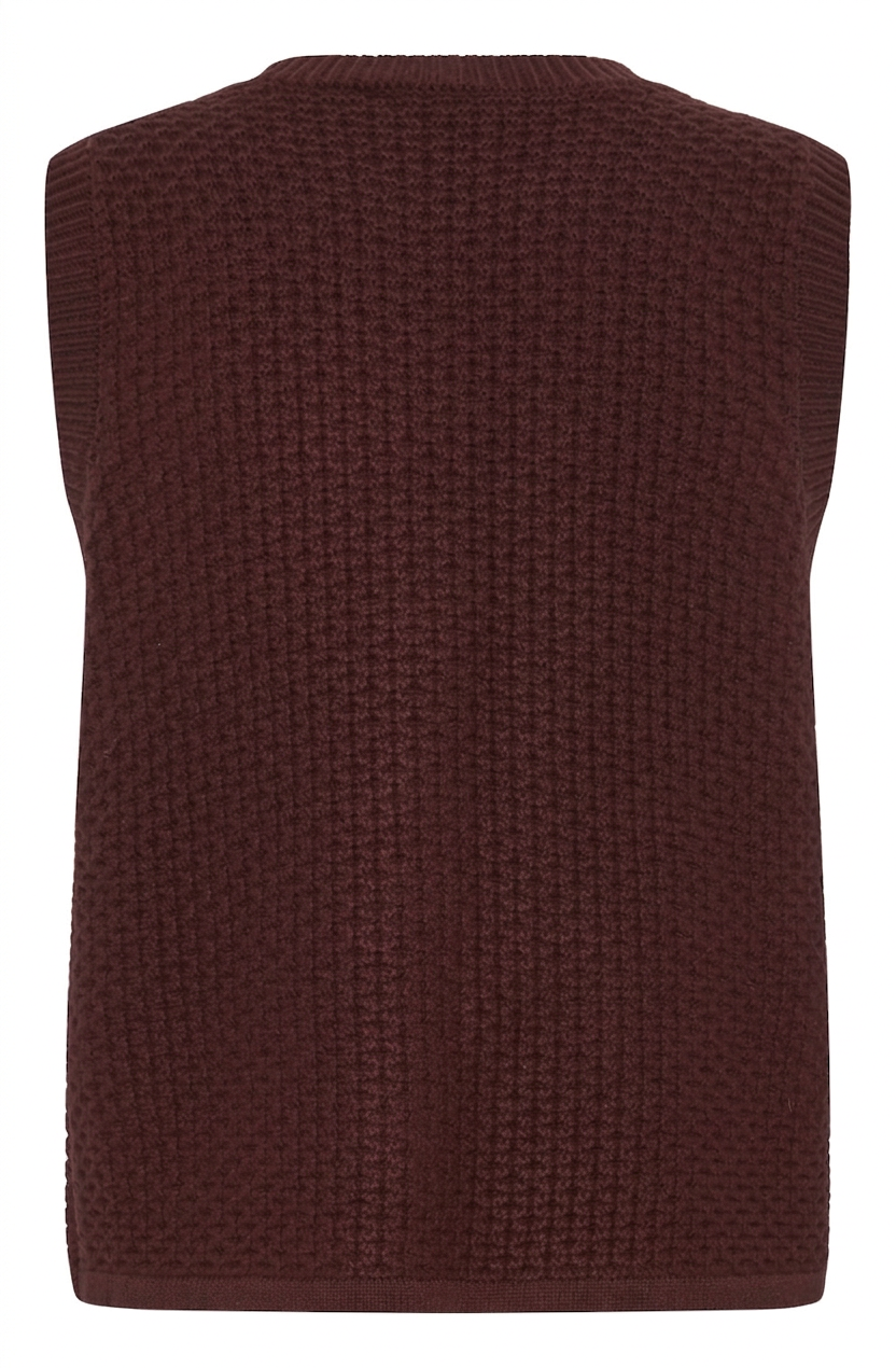 Hot Fudge Waffle Knit Waistcoat