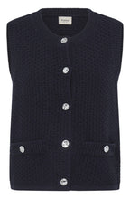 Salute Blue Waffle Knit Waistcoat