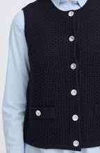 Salute Blue Waffle Knit Waistcoat