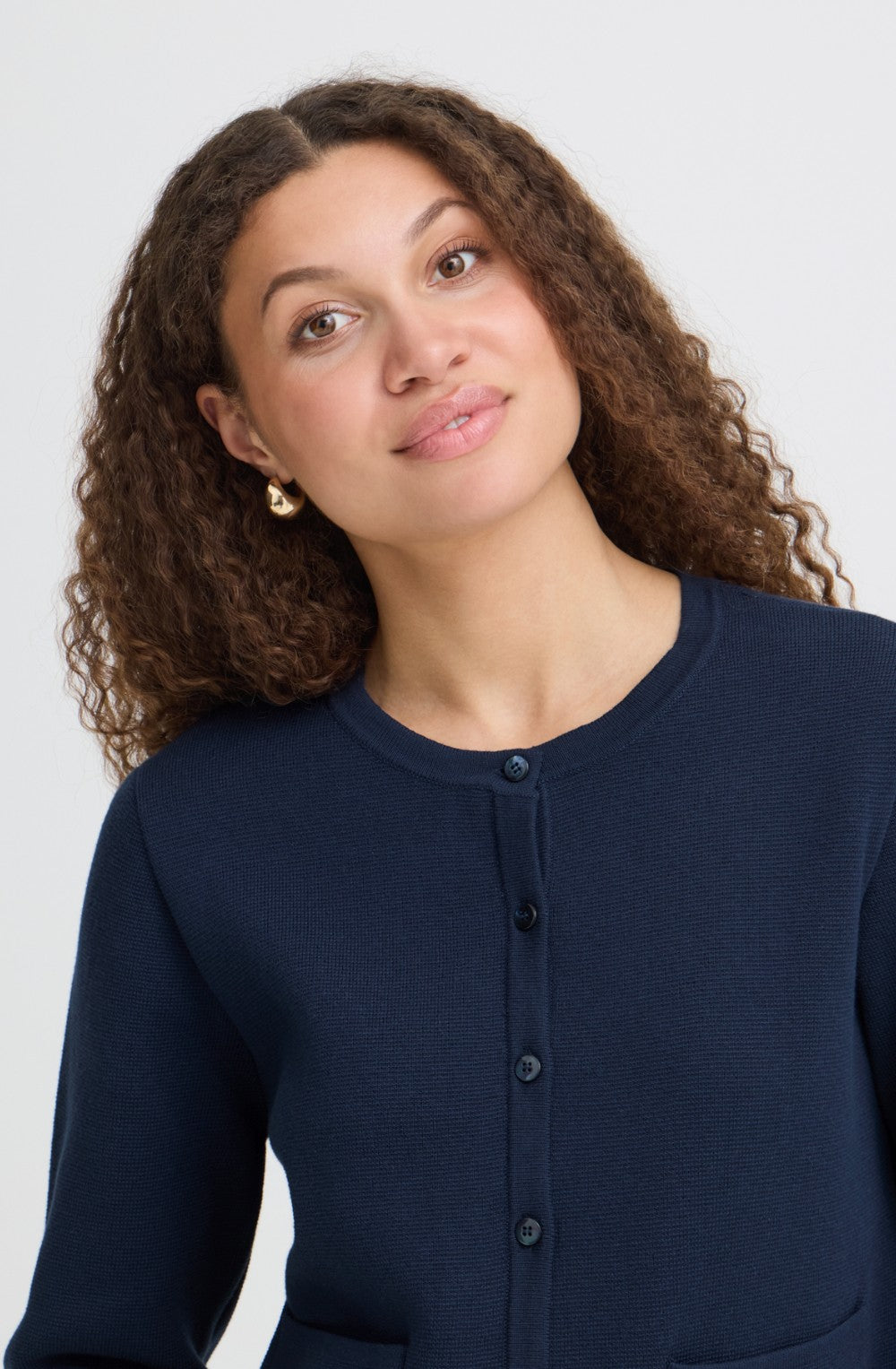 Navy Knit Cardigan