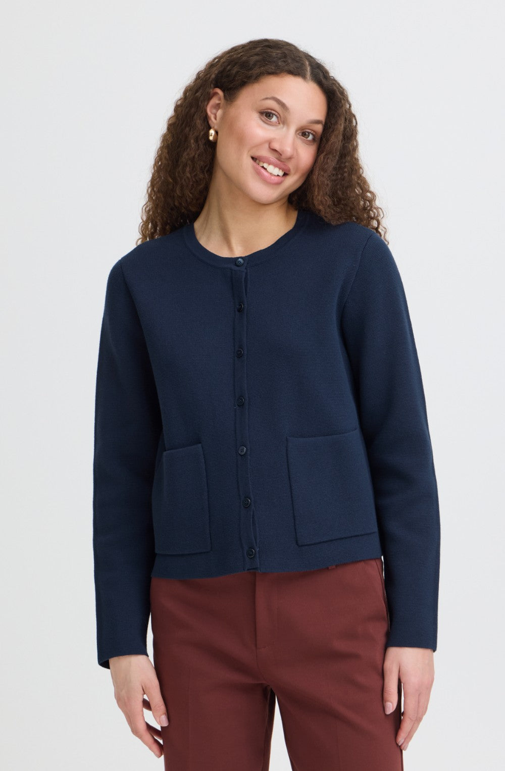 Navy Knit Cardigan