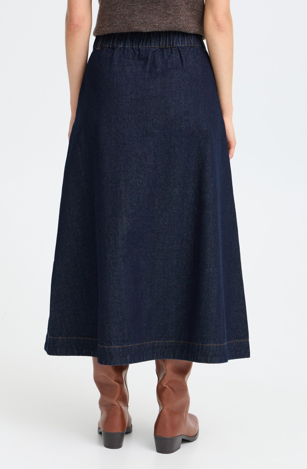 Dark Denim A-Line Skirt