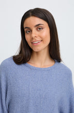 Blue Knit Boxy Fit Jumper