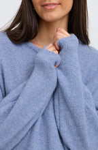 Blue Knit Boxy Fit Jumper