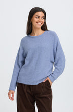 Blue Knit Boxy Fit Jumper