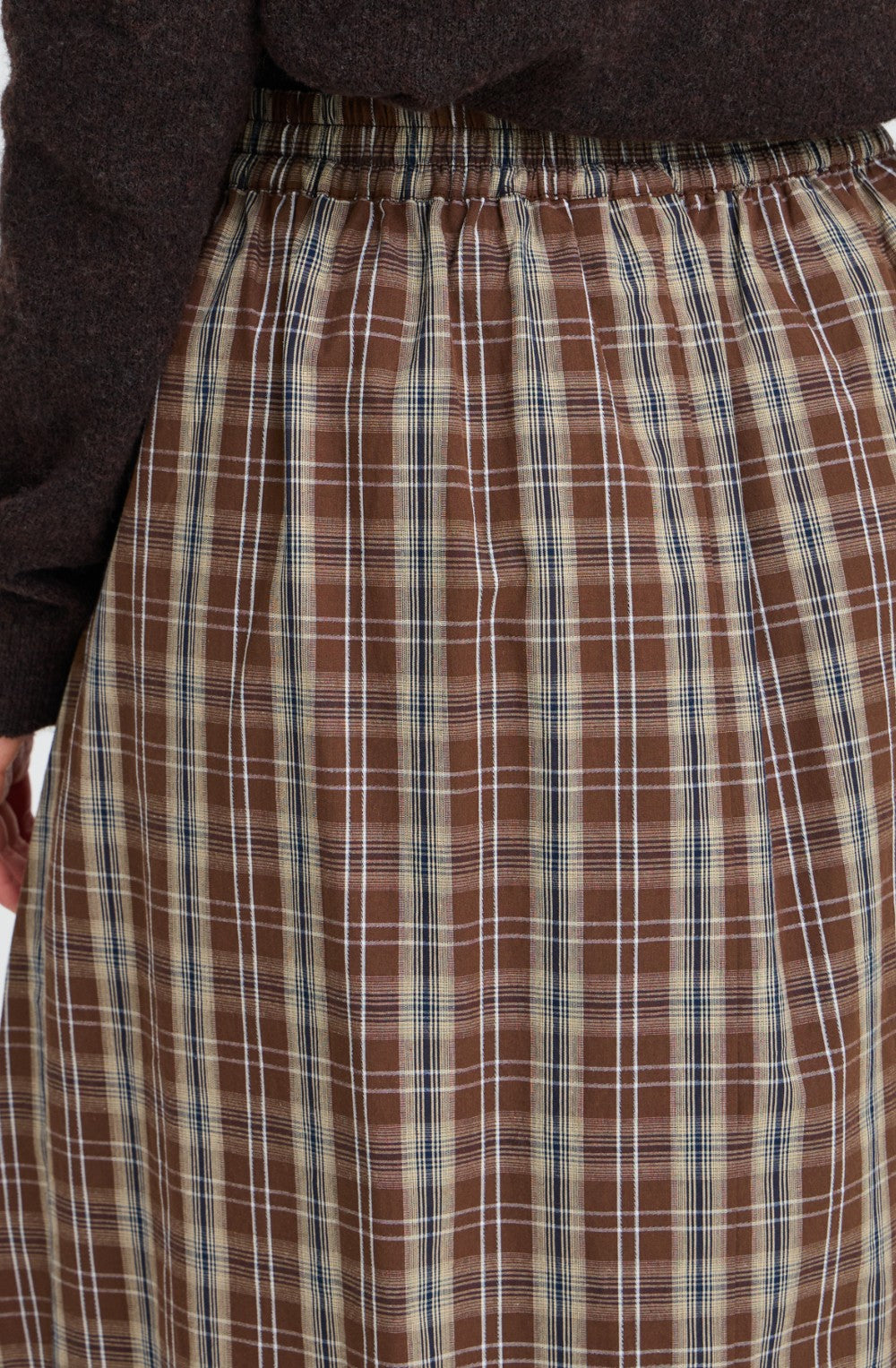 Hot Fudge Check A-LIne Skirt