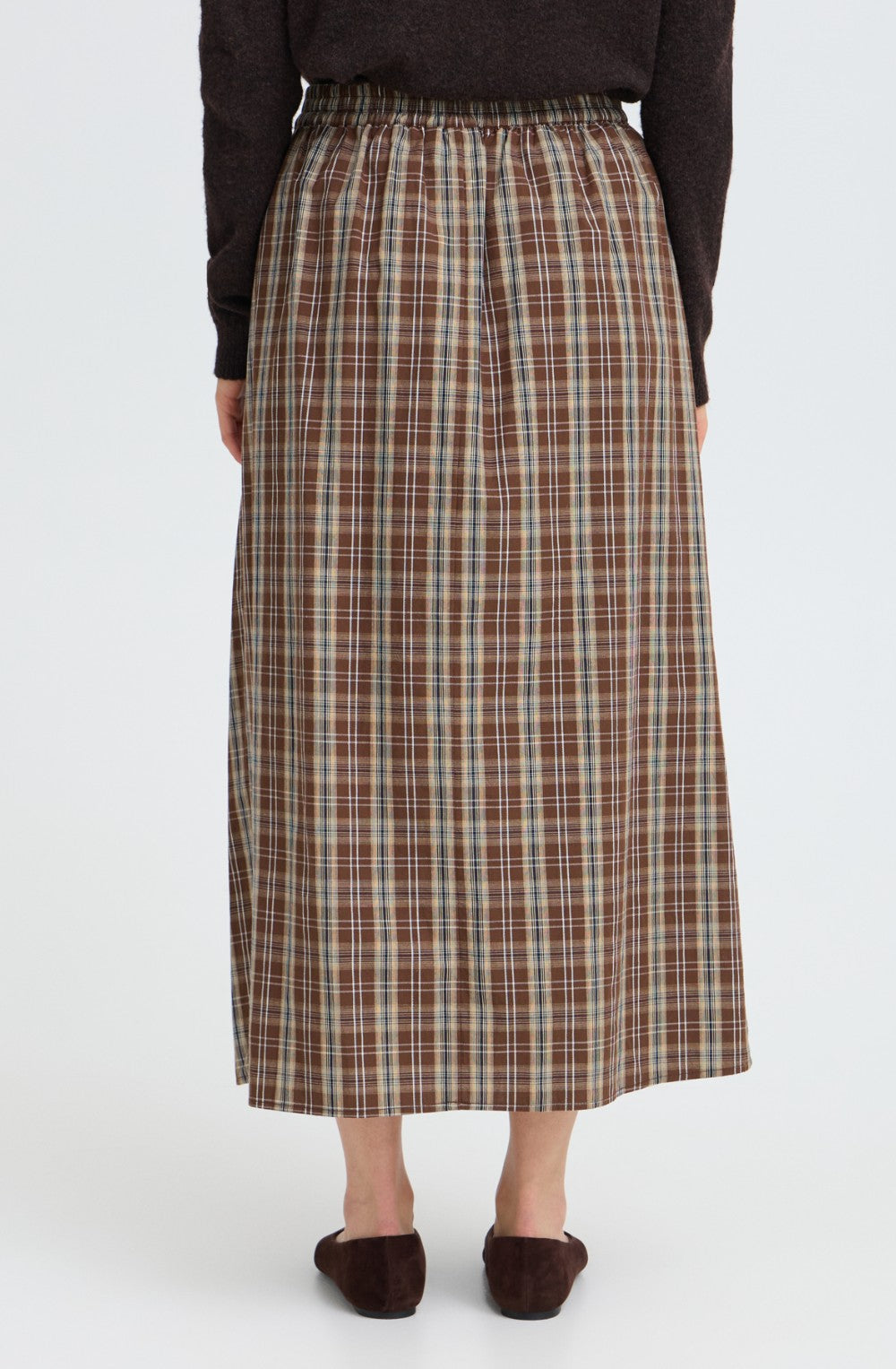 Hot Fudge Check A-LIne Skirt