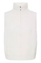 Whisper White Ribbed Knit Waistcoat