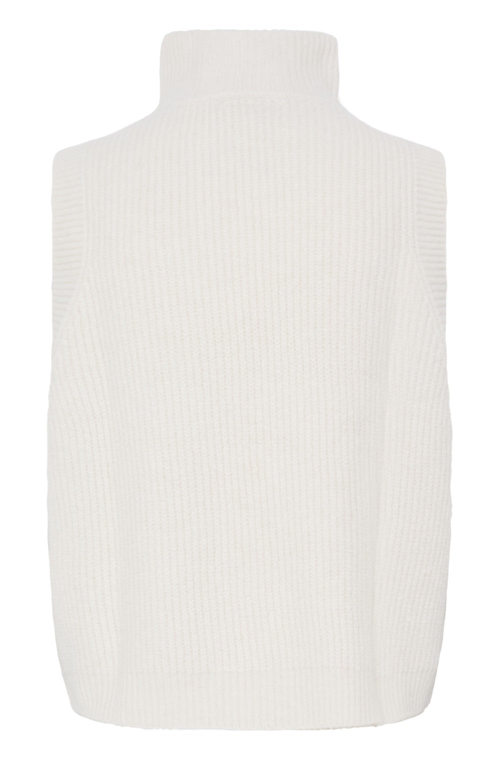 Whisper White Ribbed Knit Waistcoat