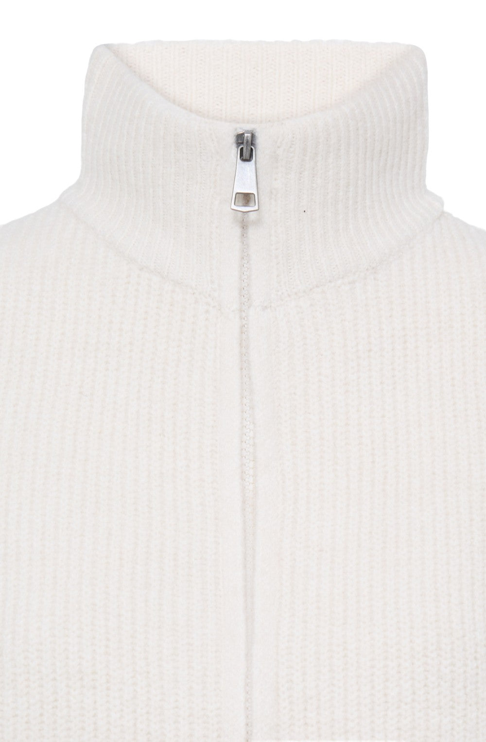 Whisper White Ribbed Knit Waistcoat