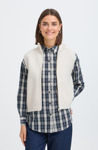 Whisper White Ribbed Knit Waistcoat