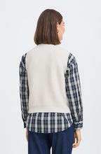 Whisper White Ribbed Knit Waistcoat