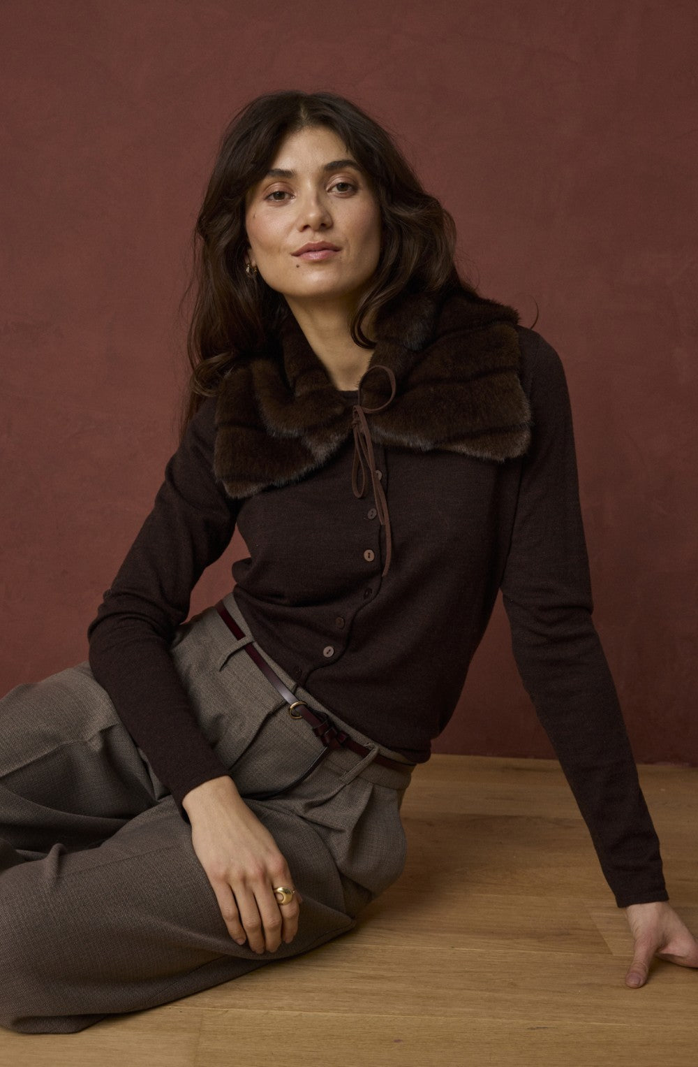 Hot Fudge Fura Faux Fur Collar Scarf