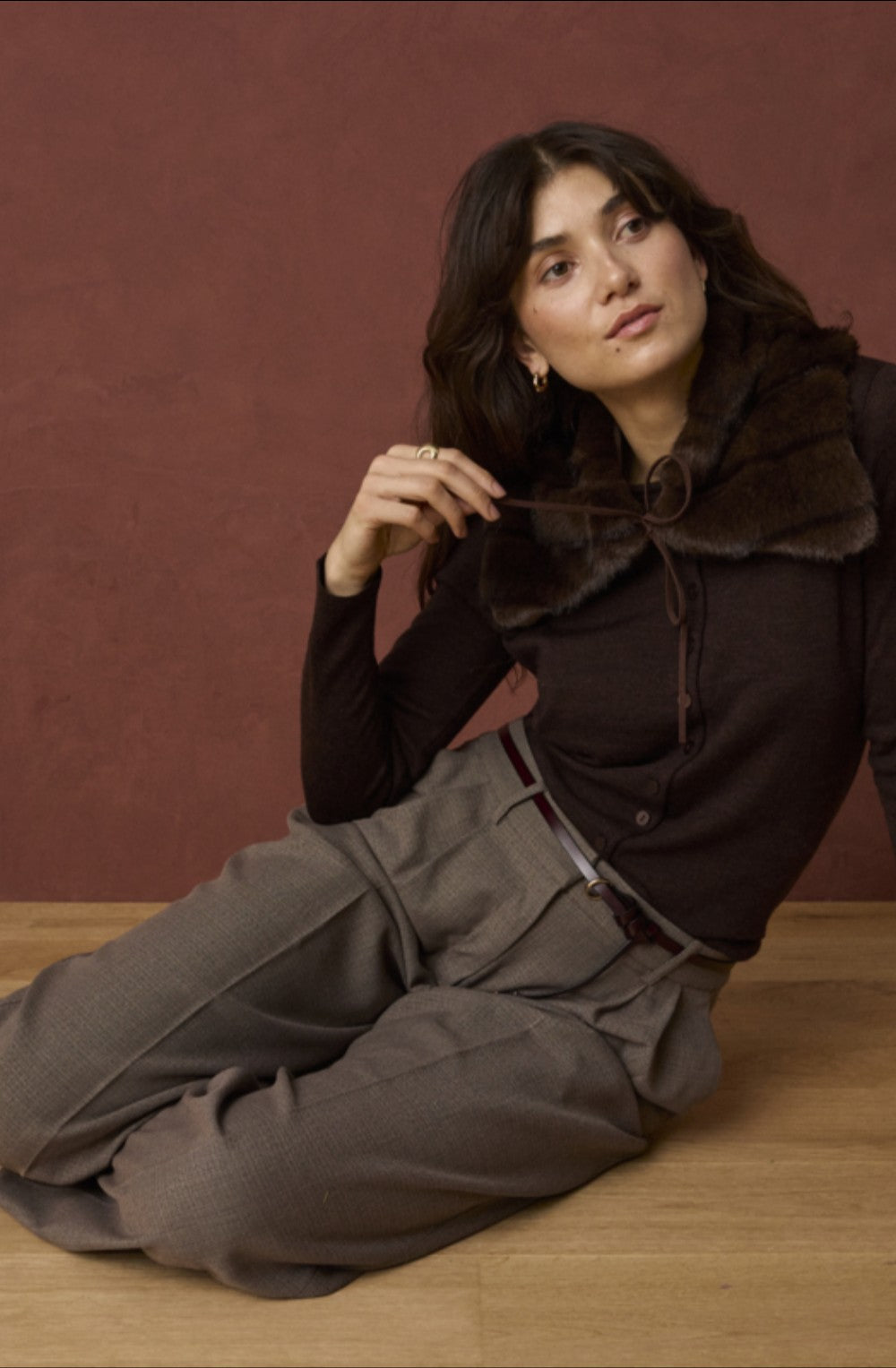 Hot Fudge Fura Faux Fur Collar Scarf