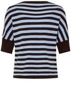 Contrating Panel Ribbed Knit Jumper