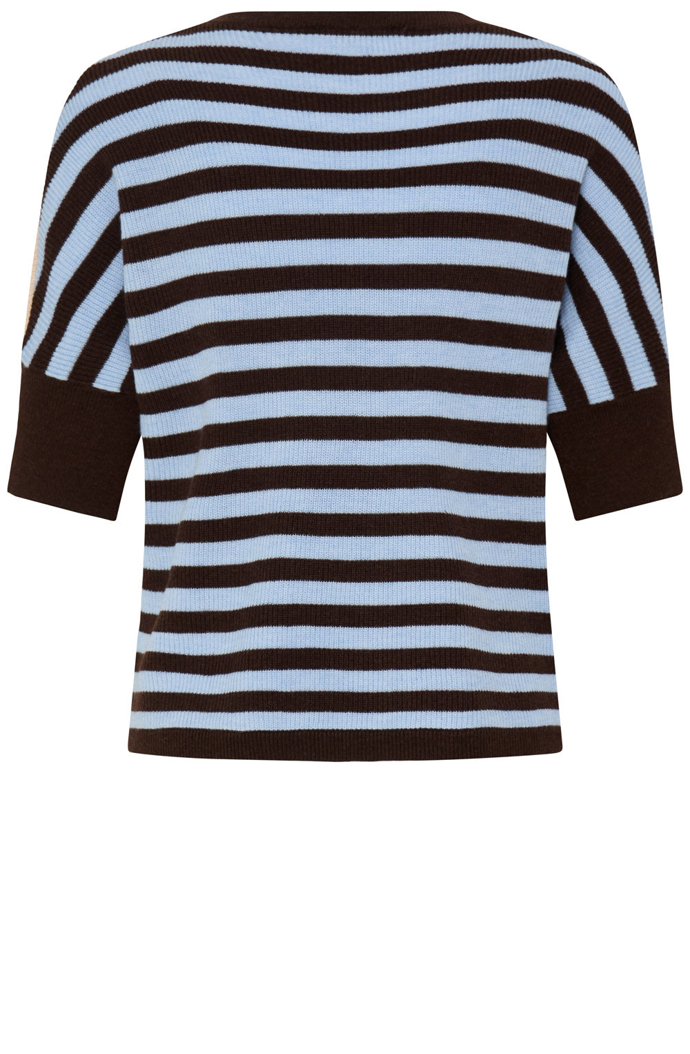 Contrating Panel Ribbed Knit Jumper