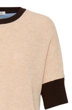 Contrating Panel Ribbed Knit Jumper