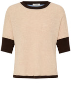 Contrating Panel Ribbed Knit Jumper