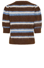 Brown & Blue Striped Knit Jumper